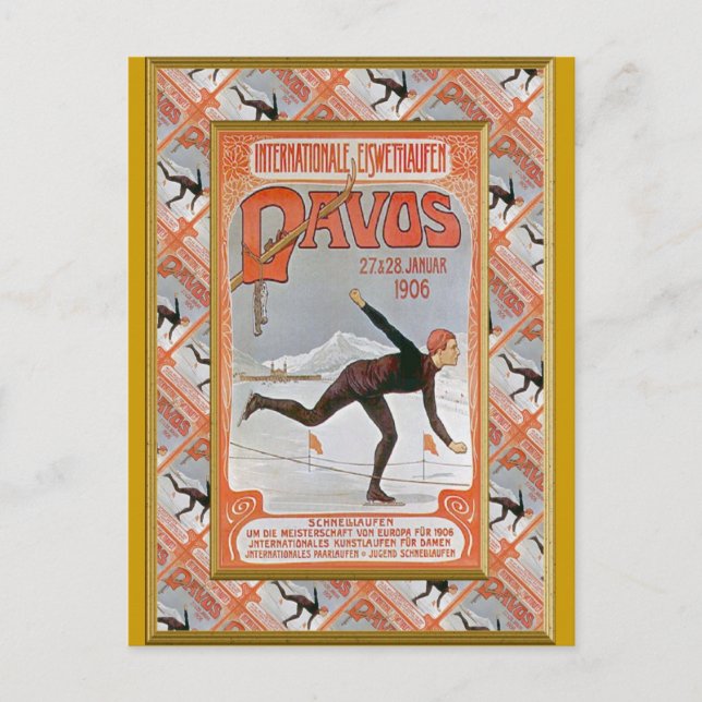 Davos 1906 feiertagspostkarte (Vorderseite)