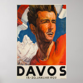 Davos, Parsen, Schweiz, Skiplakat Poster