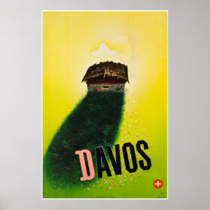 Davos, Parsenn, Schweiz, Ski Poster