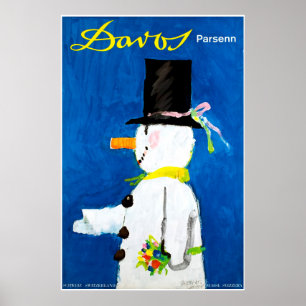 Davos, Parsenn, Schweiz, Skiposter Poster