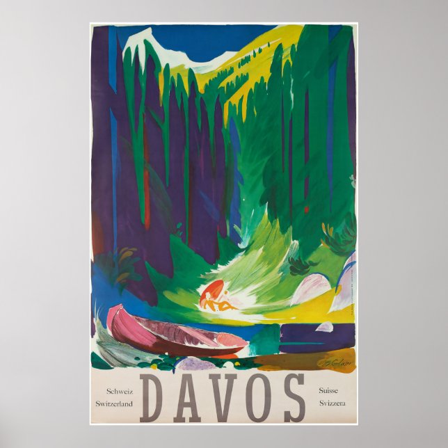 Davos, Parsenn, Switzerland, Ski Poster (Vorne)