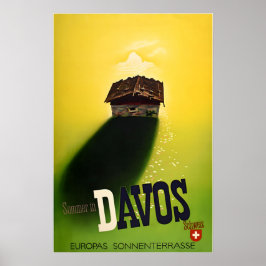 Davos Reiseplakat Schweiz Kunst Schweizer Druck Poster