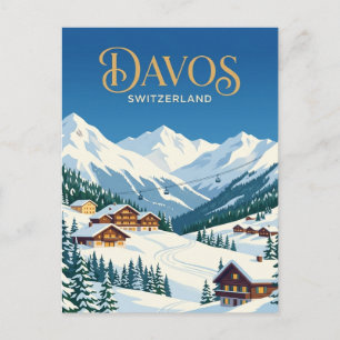 Davos, Schweiz Postkarte
