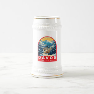 Davos Schweiz Reisen Bierglas
