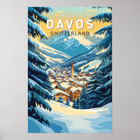 Davos Schweiz Reisen Vintag