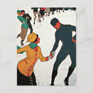 Davos Schweiz Winter Vintage Postkarte