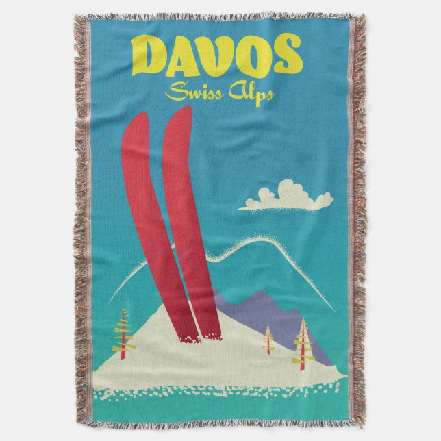 Davos Schweizer Alpen Decke (Vorderseite Vertikal)