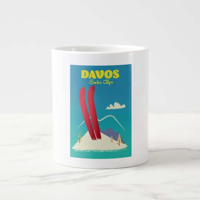 Davos Schweizer Alpen Jumbo-Tasse (Vorderseite)