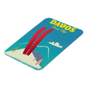 Davos Schweizer Alpen Magnet