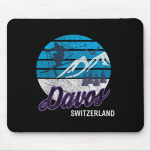 Davos Schweizer Alpen Schweiz Skigebiet Snowboardg Mousepad