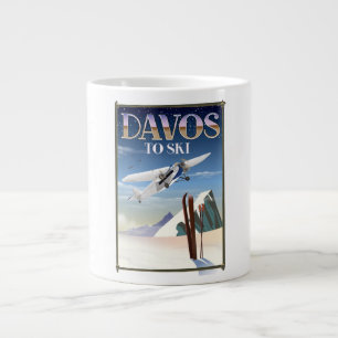 Davos Switzerland Reiseplakat Jumbo-Tasse