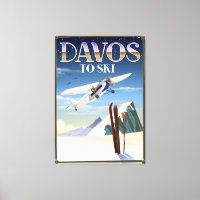 Davos Switzerland Reiseplakat