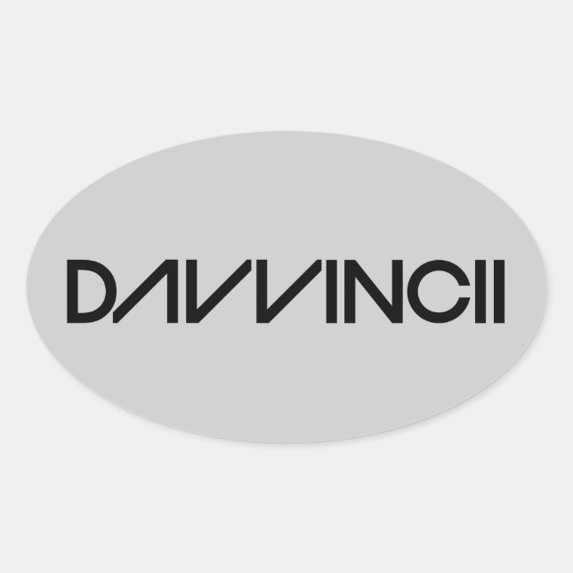 Davvincii Ovaler Aufkleber (Vorderseite)