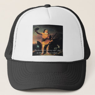 Davy Crocket "Go Ahead"-Weisheitszettel Truckerkappe