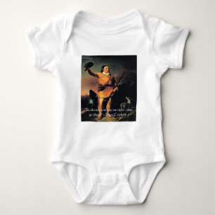 Davy Crocket "Mach Vorwärts" Weisheitszitat Baby Strampler