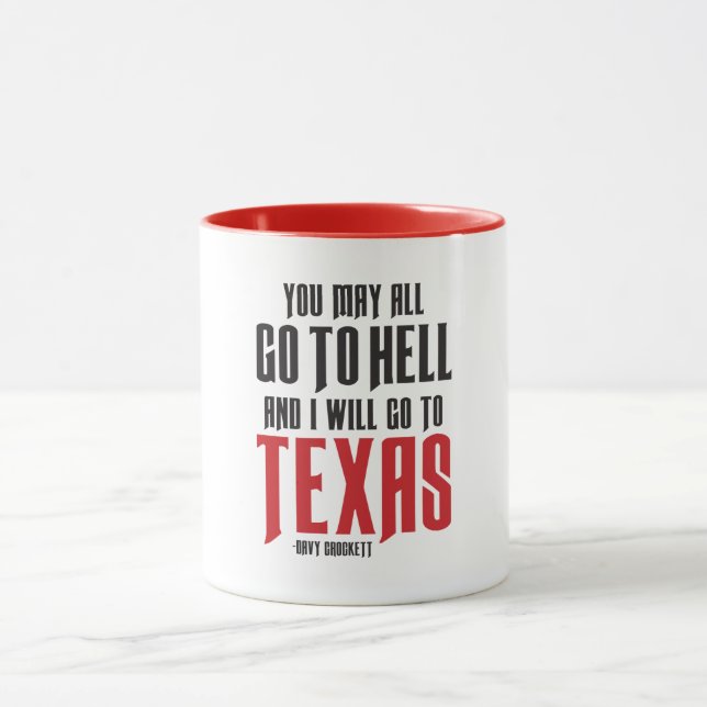Davy Crockett Cite Texas Coffee Mug (Centre)