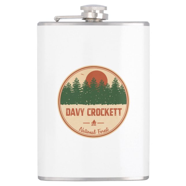 Davy Crockett National Forest Flachmann (Vorderseite)