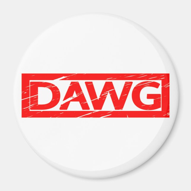 Dawg Briefmarke Magnet (Vorne)