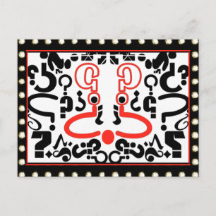 Dawgie im Fenster Postkarte