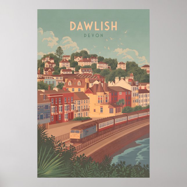 Dawlish Devon Seaside Travel Poster (Devant)