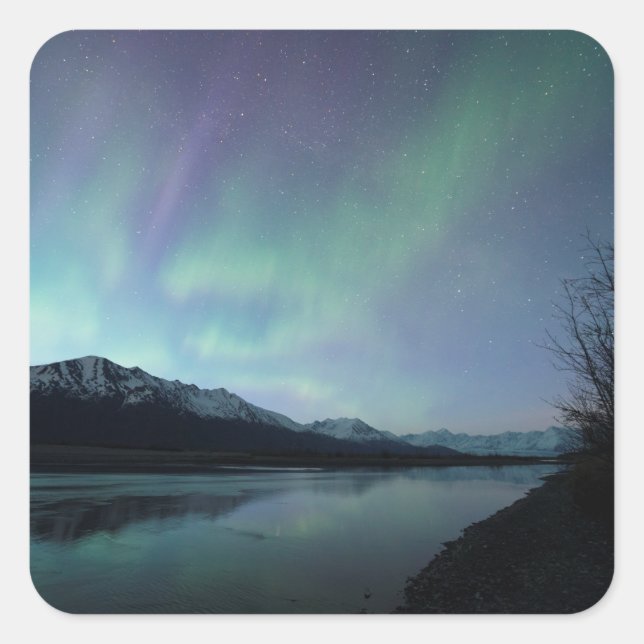 Dawn Aurora Quadratischer Aufkleber (Vorderseite)