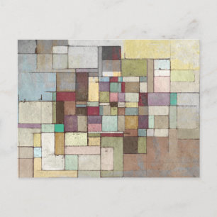 Dawn Beach Lattice Abstrakte Malerei Postkarte