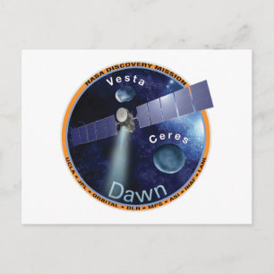 Dawn Mission Patch  Postkarte