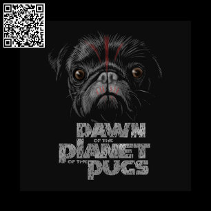 Dawn Of The Planet Of The Pugs Rundes Kissen