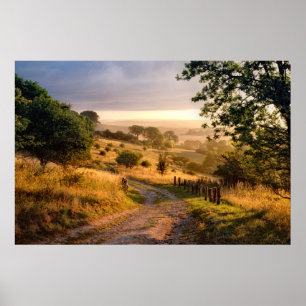 Dawn Sunshine   Englisch Countryside Poster
