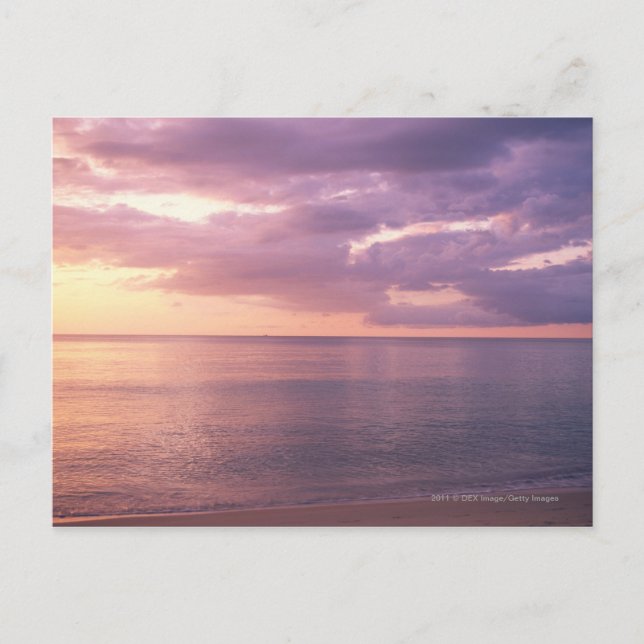 Dawn trifft Strand Postkarte (Vorderseite)