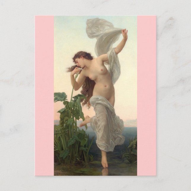 Dawn - Vintage Kunst - Bouguereau Postkarte (Vorderseite)