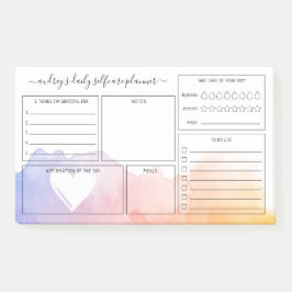 Dawn Watercolor Wash Daily Selfcare Planer Post-it Klebezettel