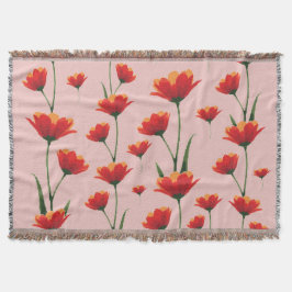 Dawnfire Poppies Decke