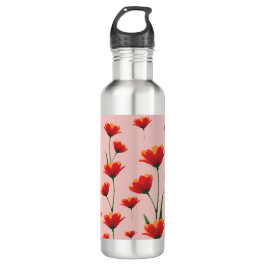 Dawnfire Poppies Edelstahlflasche