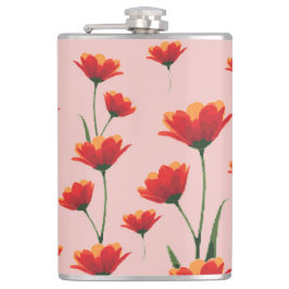 Dawnfire Poppies Flachmann