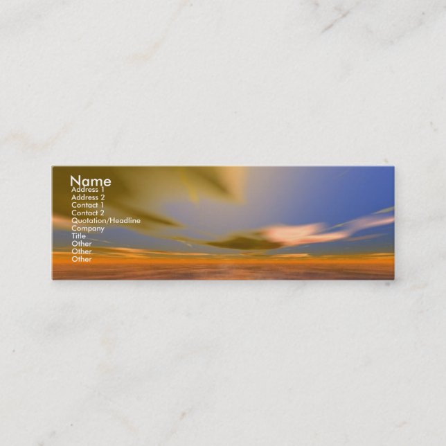 DAWNING DARK/Wolken der Dreamscape-Science Fiction Mini Visitenkarte (Vorderseite)