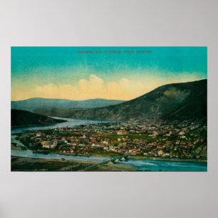 Dawson, Alaska-Yukon-Territoriums-Stadtansicht Poster
