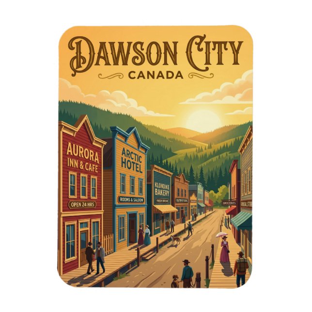 Dawson City Kanada Magnet (Vertikal)