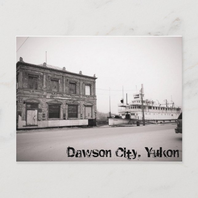 Dawson-Stadt, Yukon Postkarte (Vorderseite)
