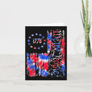 Day American Flag Patriotic 1776 We The Gefärbte K Karte