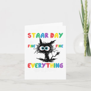 Day Black Cat Teacher Student Kids Staar Testing D Karte