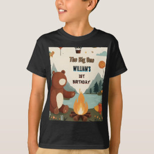 Day Brown Fun Fish Boy Niedlich Baby Bear 1. Gebur T-Shirt