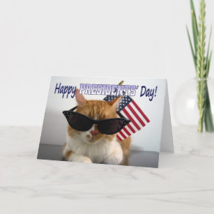 Day Cool Cat glücklicher Präsidenten mit Karte