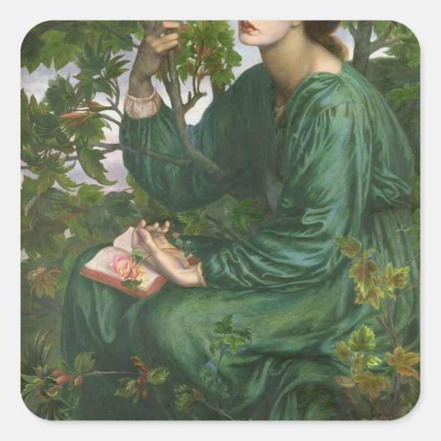 Day Dream, 1880 Quadratischer Aufkleber (Vorderseite)