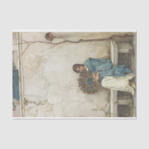 Day Dreams by John William Waterhouse - circa 1879 Seidenpapier
