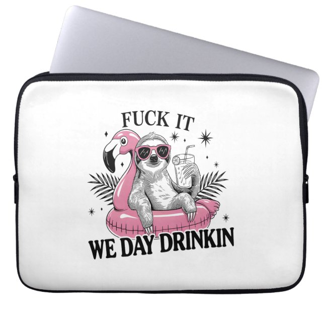 Day drinkin Sloth Laptopschutzhülle (Vorderseite)