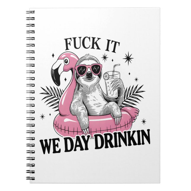 Day drinkin Sloth Notizblock (Vorderseite)