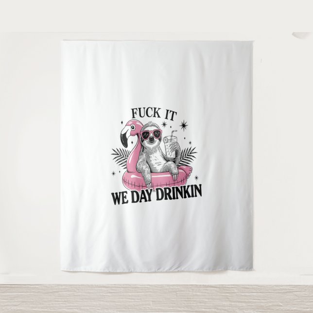 Day drinkin Sloth Wandteppich (Vorderseite)