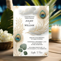 Day Feather Rustic Asian Sky Cloud Peacock Wedding