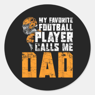 Day Football Player Vater American Sport Football Runder Aufkleber